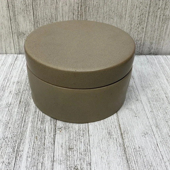 Threshold x Studio McGee 7" x 7" Round Carved Ceramic Box Gray - Picture 3 of 7